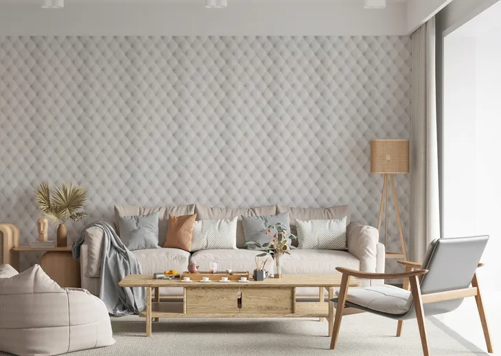 tapeta-na-sciane-pikowana-biala-ecru-imitacja-skory-do-pokoju-dziennego-motyw-dekor