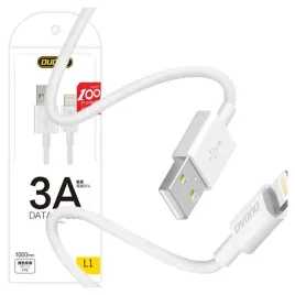 dudao-przewod-kabel-usb-lightning-3a-1m-bialy-l1l-white