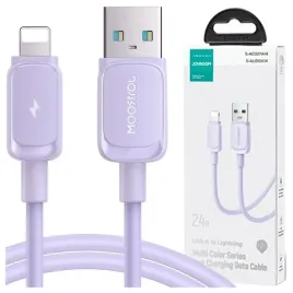 kabel-joyroom-multi-color-series-a14-usb-a-usb-c-3a-1-2-m-fioletowy