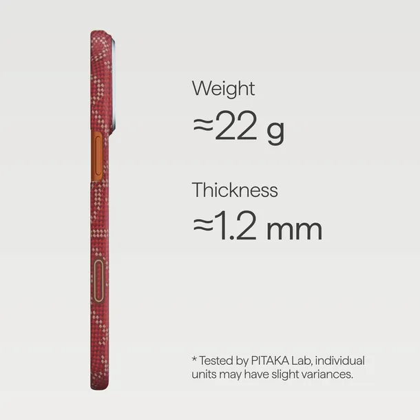 pitaka-ultra-slim-case-monogram-gold-red-iphone-17-pro-max-typ-plecki