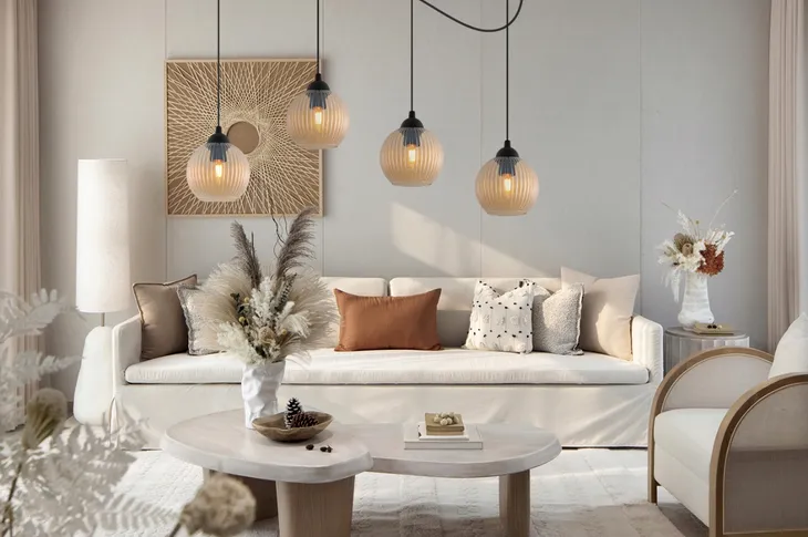 lampa-sufitowa-wiszaca-zyrandol-pajak-loft-miodowe-szklane-kule-ryflowane-material-dominujacy-szklo