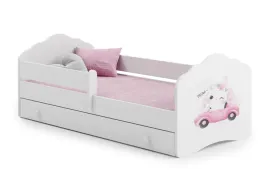 lozko-dzieciece-fala-160x80-z-szuflada-barierka-wzor-kot-bialy