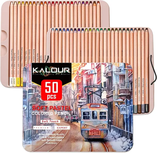 KALOUR Kalour pastele suche pro artystyczne kredki 50 kolorów