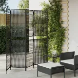 parawan-4-panelowy-czarny-polirattan-stan-nowy