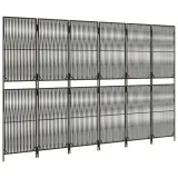 parawan-6-panelowy-szary-polirattan-stan-nowy