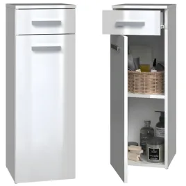 slupek-lazienkowy-stojacy-szafka-z-szufladka-i-polkami-bialy-polysk