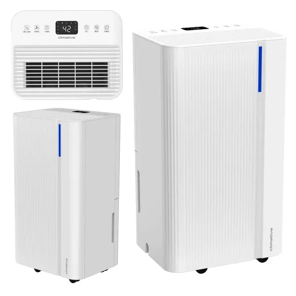 Cichy Osuszacz Powietrza 12L/24H WAVE Pochłaniacz Wilgoci ION+WIFI 40 m²