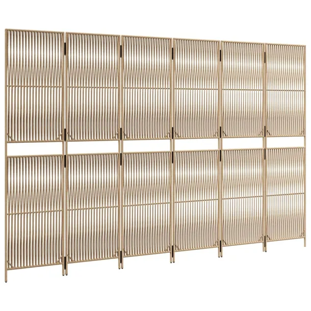 parawan-6-panelowy-bezowy-polirattan-producent-vidaxl