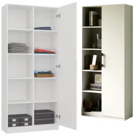 regal-na-ksiazki-do-salonu-biura-pokoju-80-cm-10-polek-1-drzwi-bialy