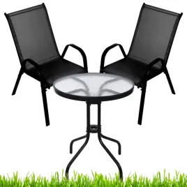 meble-na-balkon-taras-szklany-stolik-60-cm-2-krzesla-czarne-zestaw-kawowy