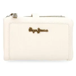 portfel-pepe-jeans-lena-145x9-cm-bialy-skorzany