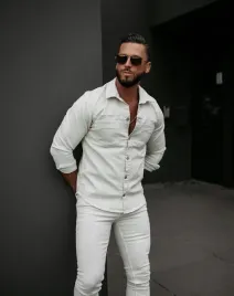 koszula-meska-olavoga-giacca-kremowa