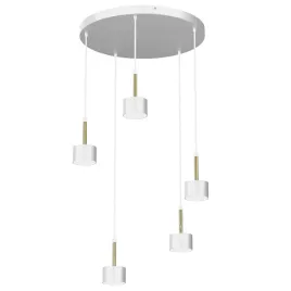 lampa-sufitowa-wiszaca-biala-zlota-arena-white-gold-5xgx53