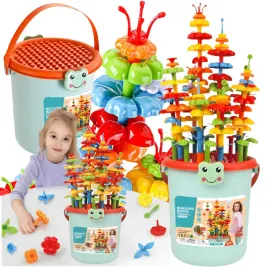 klocki-konstrukcyjne-plastikowe-172-el-kreatywny-zestaw-dla-dzieci-kwiaty