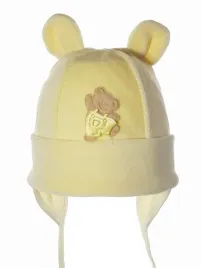 polska-czapka-mis-welur-wiazana-z-uszami-czapeczka-noworodek-12-kolorow