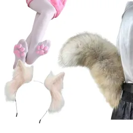 zestaw-uroczy-stroj-futrzany-ogon-uszy-zakolanowki-kot-lis-cosplay-anime-fu