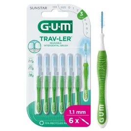 gum-trav-ler-szczoteczki-miedzyzebowe-1-1mm-zielone-6-szt