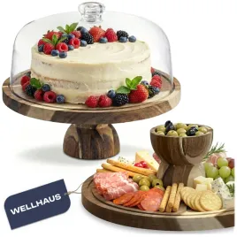 wellhaus-patera-2w1-na-tort-and-deska-do-serow-drewno-akacjowe-z-kopula-30-cm