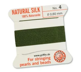 griffin-nic-jedwabna-z-igla-100percent-natural-silk-0-6mm-2m-olive