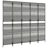 parawan-5-panelowy-szary-polirattan-producent-vidaxl