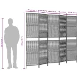 parawan-5-panelowy-szary-polirattan-kod-producenta-365398-stan-nowy