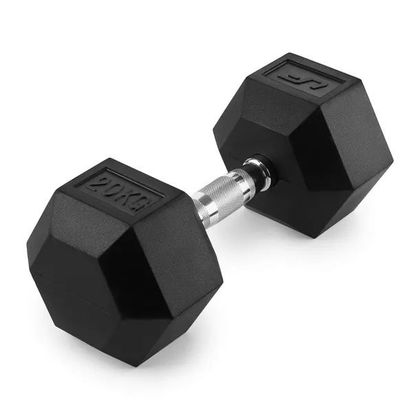 Hantla żeliwna gumowana HEX 20 kg UpForm stalowa