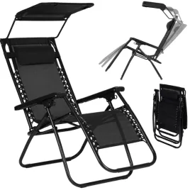 lezak-plazowy-ogrodowy-z-daszkiem-regulowany-wodoodporny-lekki-czarny