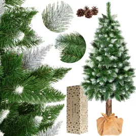 choinka-na-pniu-220-cm-sztuczna-sosna-diamentowa-osniezona-premium-ze-stoja