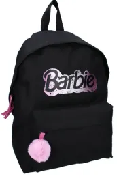 barbie-czarny-plecak-szkolny-wycieczkowy-dla-dzieci-brelok-pompon