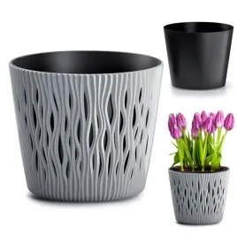 doniczka-sandy-round-3l-szara-uniwersalna-z-wkladem-plastikowa-oslonka