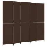 parawan-polirattanowy-brazowy-5-paneli-245x200cm