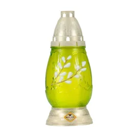 tradycyjny-wielkanocny-znicz-szklany-24-cm-limonka-brokat-wymienny-wklad