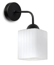 lampa-kinkiet-scienny-czarny-pojedynczy-biala-szklana-e27-ryflowana-glamour