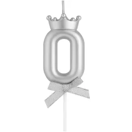 swieczka-z-korona-cyfra-0-srebrna-6-cm