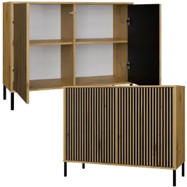 komoda-ryflowany-front-4-polki-do-salonu-biura-pokoju-dab-artisan