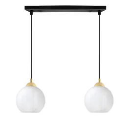 lampa-sufitowa-wiszaca-zyrandol-czarno-zlota-podwojna-biala-szklana-kula