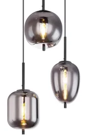 lampa-wiszaca-blacky-15345-3-nad-stol-czarna-przydymiona