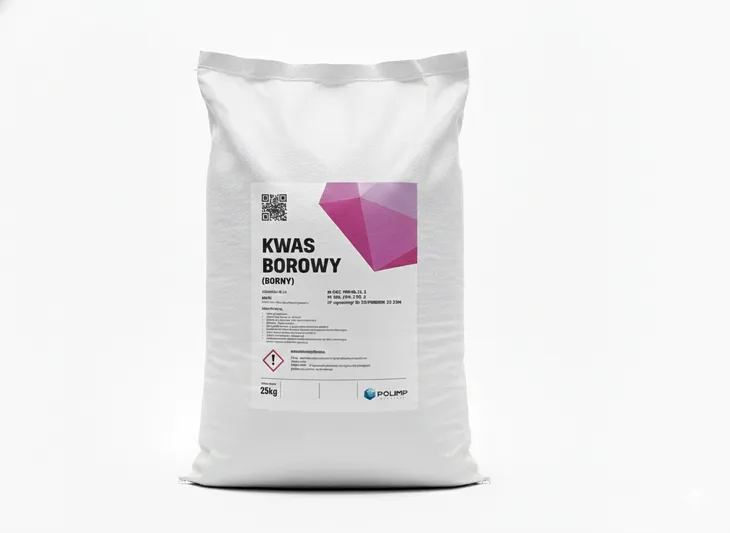 Kwas borowy, kwas borny, kwas ortoborowy 25 kg  Polimp