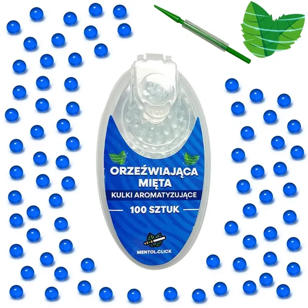 Kulki smakowe do papierosów ORZEŹWIAJĄCA MIĘTA 100szt