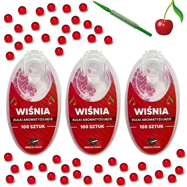 Kulki smakowe do papierosów WIŚNIA 300szt