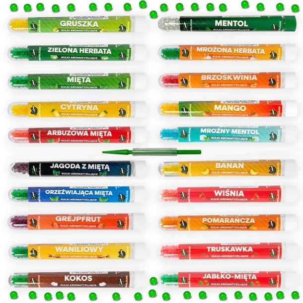 Kulki smakowe do papierosów - MIX SMAKÓW 1000szt - 20x 50szt