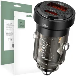 tech-protect-cc30w-2-port-car-charger-pd30w-qc3-0-black