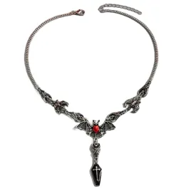 gotycki-naszyjnik-z-nietoperzami-i-zawieszka-trumny-srebrny-z-czerwonym
