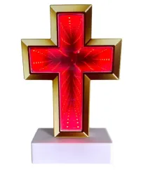znicz-elektryczny-led-krzyz-3d-lustrzan-czerwony