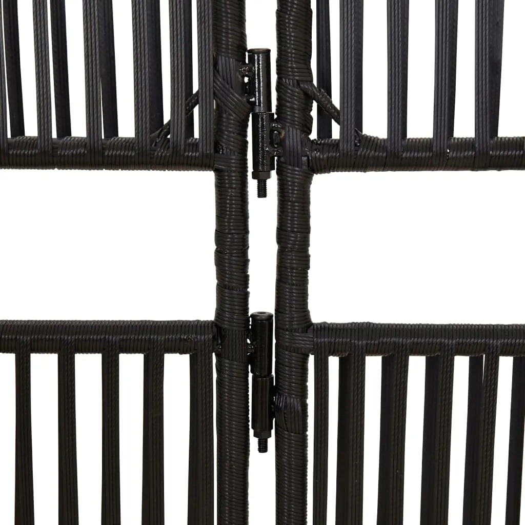 parawan-4-panelowy-czarny-polirattan-stan-nowy