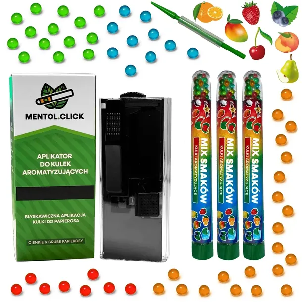 Kulki smakowe do papierosów - APLIKATOR + MIX SMAKÓW 600szt