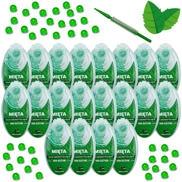 Kulki smakowe do papierosów MIĘTA 2000szt