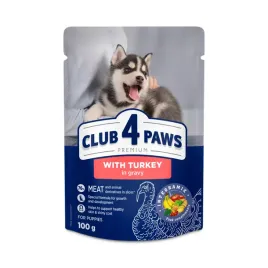 club-4-paws-premium-mokra-karma-dla-szczeniat-z-indykiem-w-sosie-100g