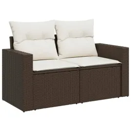 brazowa-sofa-2-osobowa-ogrodowa-z-poduszkami-wymiary-131-x-62-x-69-cm