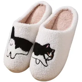 cieple-pluszowe-kapcie-baranek-kot-36-37